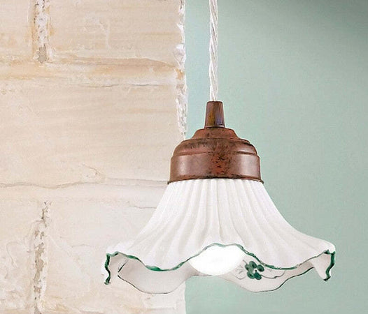 Lampadario-classico-Due-P-illuminazione-ANNA-SP-E27-LED-ceramica-sospensione