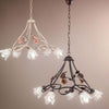 Lampadario-classico-Due-P-illuminazione-MATILDE-5-E14-LED-metallo-vetro-sospensione