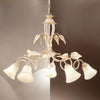 Lampadario-classico-Due-P-illuminazione-TOSCA-S5-E14-LED-metallo-vetro-sospensione