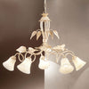Lampadario-classico-Due-P-illuminazione-TOSCA-S5-E14-LED-metallo-vetro-sospensione
