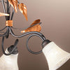 Lampadario-classico-Due-P-illuminazione-TOSCA-S5-E14-LED-metallo-vetro-sospensione