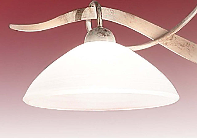 Lampadario-classico-Due-P-illuminazione-YOKE-2712-S2-E27-LED-avorio-vetro-bilanciere