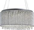 Lampadario-Classico-Elisa-I-Acciaio-Cromo-Vetro-Trasparente-8-Luci-G9