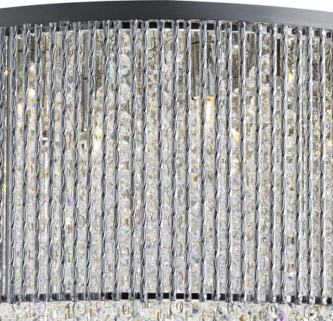 Lampadario-Classico-Elisa-I-Acciaio-Cromo-Vetro-Trasparente-8-Luci-G9