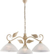Lampadario-Classico-Esse-3-Luci-Ferro-Battuto-E-Vetro-Avorio-E-Oro