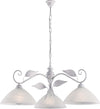 Lampadario-Classico-Esse-3-Luci-Ferro-Battuto-E-Vetro-Bianco-E-Argento