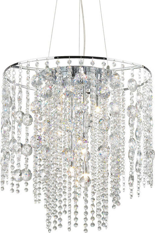Lampadario-Classico-Evasione-Vetro-Cromo-10-Luci-G9-3W-3000K-Luce-Calda