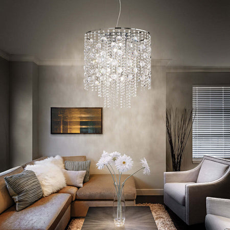 Lampadario-Classico-Evasione-Vetro-Cromo-10-Luci-G9-3W-3000K-Luce-Calda