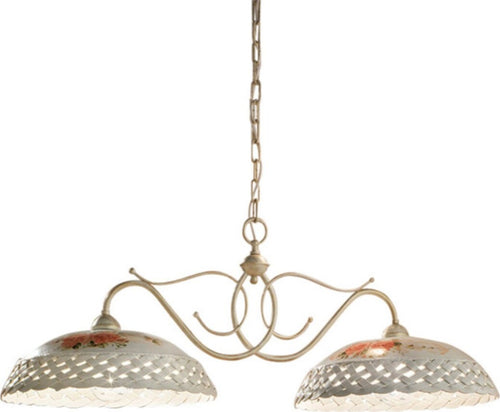 Lampadario-classico-Ferroluce-VERONA-C971-BL-E27-LED-ceramica-bilanciere