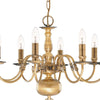 Lampadario-Classico-Fiammingo-Acciaio-Ottone-8-Luci-E14