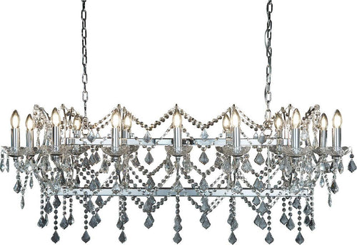 Lampadario-Classico-Firenze-Acciaio-Cromo-Vetro-Bianco-14-Luci-E14