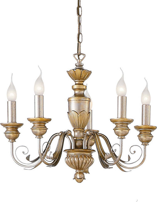 Lampadario-Classico-Firenze-Materie-Plastiche-Oro-5-Luci-E14