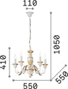 Lampadario-Classico-Firenze-Materie-Plastiche-Oro-5-Luci-E14