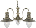 Lampadario-Classico-Fisher-Man-Acciaio-Adjustable-Vetro-3-Luci-E27