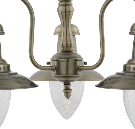 Lampadario-Classico-Fisher-Man-Acciaio-Adjustable-Vetro-3-Luci-E27