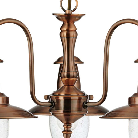 Lampadario-Classico-Fisher-Man-Acciaio-Rame-Vetro-3-Luci-E27