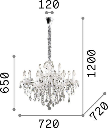 Lampadario-Classico-Florian-Metallo-Cristallo-Cromo-12-Luci-E14