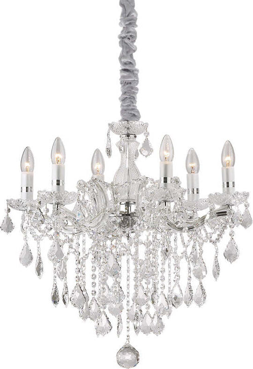 Lampadario-Classico-Florian-Metallo-Cristallo-Cromo-6-Luci-E14