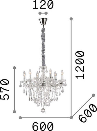 Lampadario-Classico-Florian-Metallo-Cristallo-Cromo-6-Luci-E14