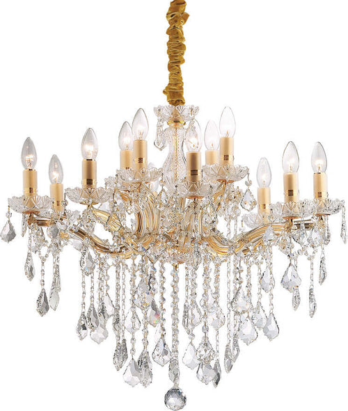 Lampadario-Classico-Florian-Metallo-Cristallo-Oro-12-Luci-E14