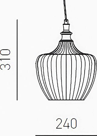 Lampadario-classico-Gea-Luce-CLEOFE-S10-E27-LED-vetro-ambra-lampada-sospensione