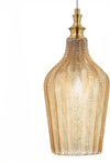 Lampadario-classico-Gea-Luce-CLEOFE-S12-E27-LED-vetro-ambra-lampada-sospensione