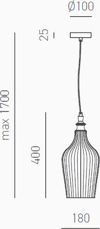 Lampadario-classico-Gea-Luce-CLEOFE-S12-E27-LED-vetro-ocra-lampada-sospensione