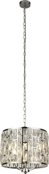 Lampadario-Classico-Gioiello-Acciaio-Cromo-Vetro-Trasparente-3-Luci-E14