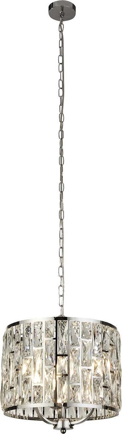Lampadario-Classico-Gioiello-Acciaio-Cromo-Vetro-Trasparente-3-Luci-E14