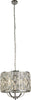 Lampadario-Classico-Gioiello-Acciaio-Cromo-Vetro-Trasparente-5-Luci-E14