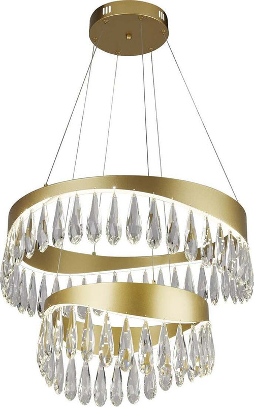Lampadario-Classico-Gioiello-Acciaio-Oro-Vetro-Led-53W-4000K