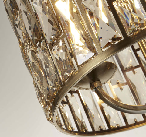 Lampadario-Classico-Gioiello-Acciaio-Ottone-Vetro-3-Luci-E14