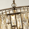 Lampadario-Classico-Gioiello-Acciaio-Ottone-Vetro-5-Luci-E14