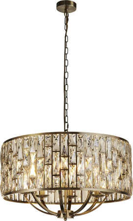 Lampadario-Classico-Gioiello-Acciaio-Ottone-Vetro-8-Luci-E14