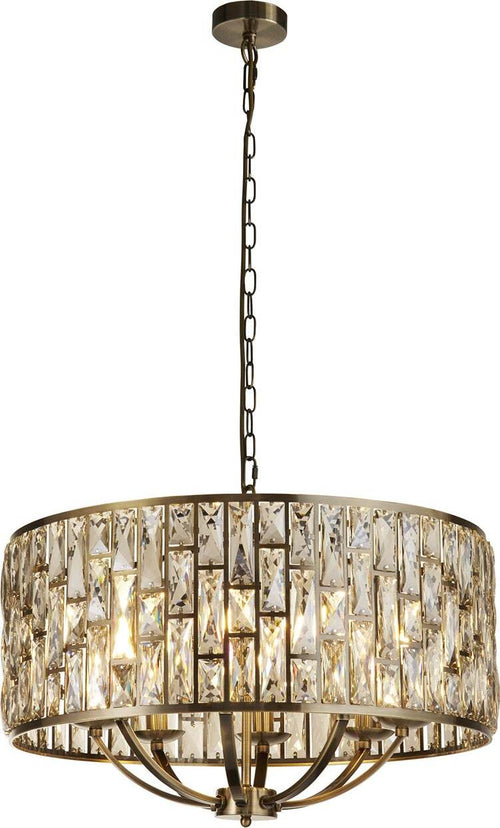 Lampadario-Classico-Gioiello-Acciaio-Ottone-Vetro-8-Luci-E14