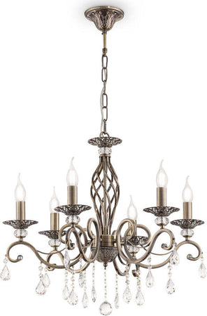 Lampadario-Classico-Grace-Metallo-Ottone-6-Luci