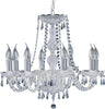Lampadario-Classico-Hale-Acciaio-Cromo-Vetro-Trasparente-8-Luci-E14