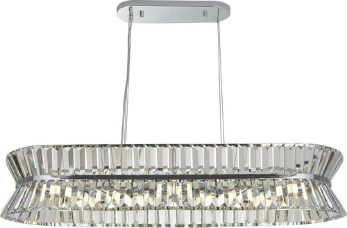 Lampadario-Classico-I-Quartieri-Alti-Acciaio-Cromo-Vetro-Trasparente-10-Luci-G9