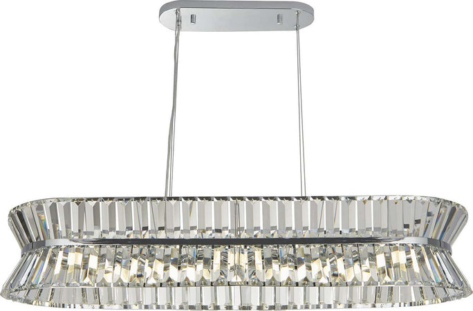 Lampadario-Classico-I-Quartieri-Alti-Acciaio-Cromo-Vetro-Trasparente-10-Luci-G9