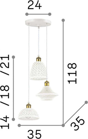 Lampadario-classico-Idea-lux-LUGANO-SP3-206875-E27-LED-ceramica-lampada-soffitto