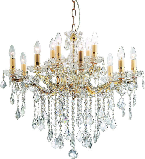 Lampadario-classico-Ideal-Lux-FLORIAN-SP12-ORO-035611-E14-LED-cristallo-sospensione