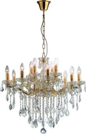 Lampadario-classico-Ideal-Lux-FLORIAN-SP12-ORO-035611-E14-LED-cristallo-sospensione