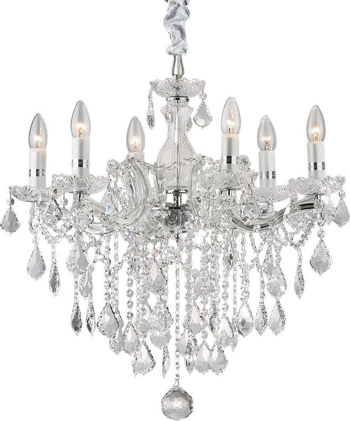 Lampadario-classico-Ideal-Lux-FLORIAN-SP6-CROMO-035628-E14-LED-cristallo-sospensione