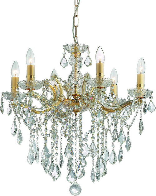 Lampadario-classico-Ideal-Lux-FLORIAN-SP6-ORO-035635-E14-LED-cristallo-sospensione