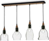 Lampadario-classico-Ideal-Lux-GRETEL-SP4-122557-E27-LED-vintage-vetro-metallo-legno-sospensione