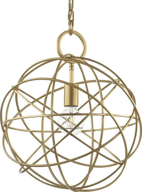 Lampadario-classico-IDEAL-LUX-KONSE-SP1-156958-E27-LED-40CM-sospensione-metallo-oro-scuro-tonda-interno