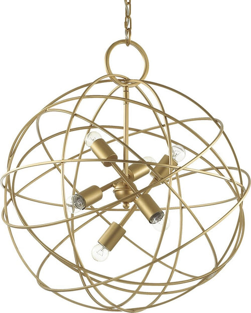Lampadario-classico-IDEAL-LUX-KONSE-SP6-156026-E27-LED-60CM-metallo-oro-scuro-sospensione-tonda-classica-multiluce-interno