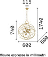 Lampadario-classico-IDEAL-LUX-KONSE-SP6-156026-E27-LED-60CM-metallo-oro-scuro-sospensione-tonda-classica-multiluce-interno