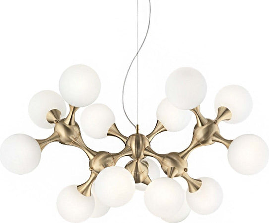 Lampadario-classico-Ideal-Lux-NODI-OTTONE-SP15-241012-E14-LED-vetro-metallo-lampada-soffitto