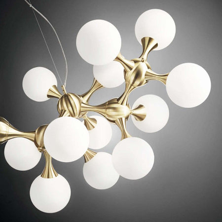 Lampadario-classico-Ideal-Lux-NODI-OTTONE-SP15-241012-E14-LED-vetro-metallo-lampada-soffitto